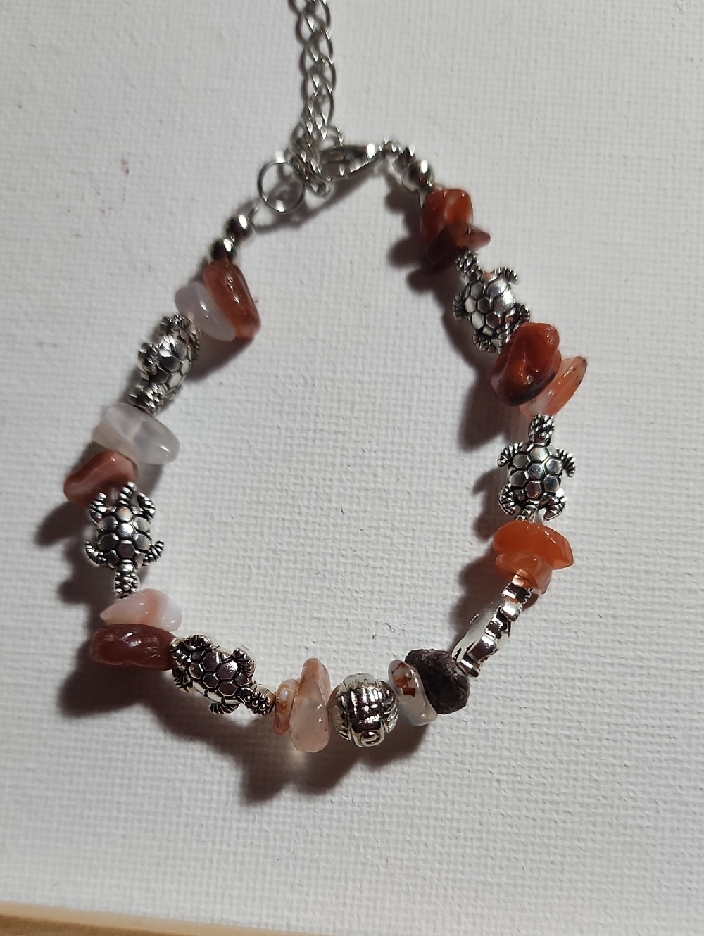(5) carnelain bracelets - handmade by me